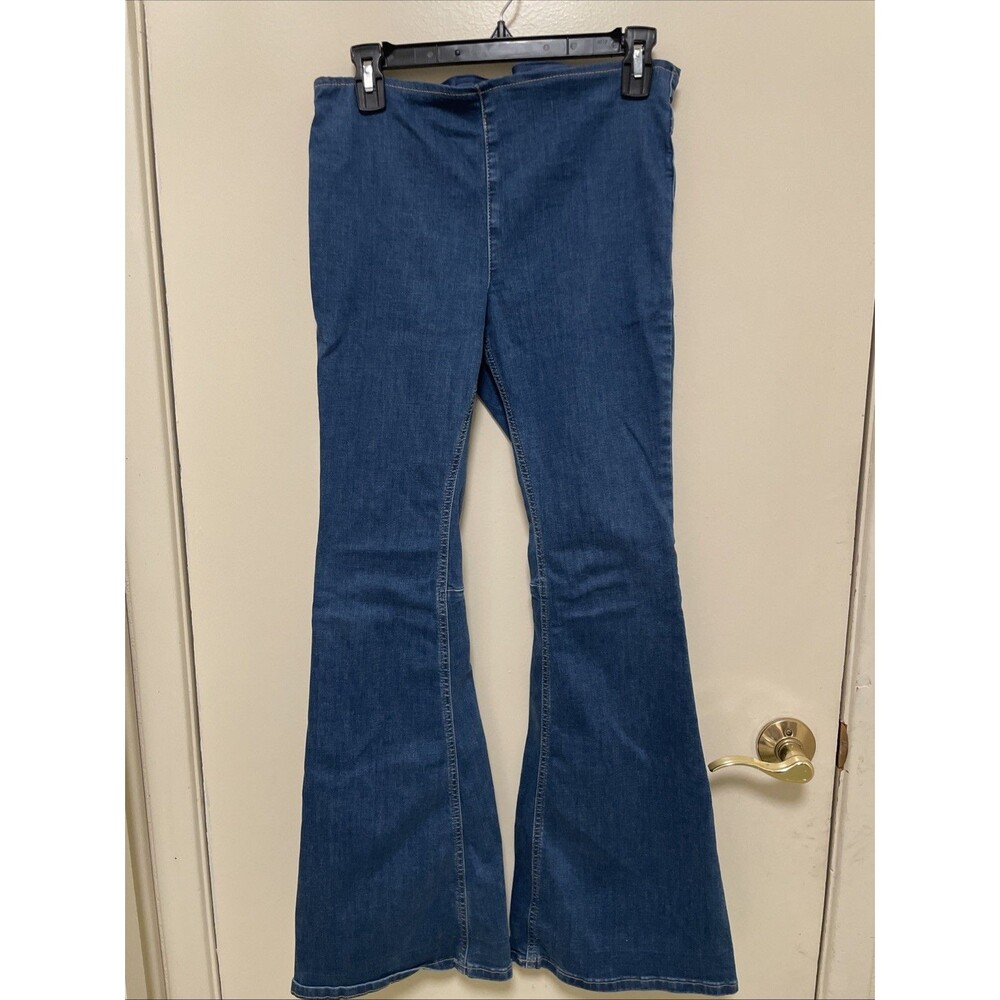 WE THE FREE Penny Pull-On Pant Denim Flare Jeans Women’s 29S Western Boho